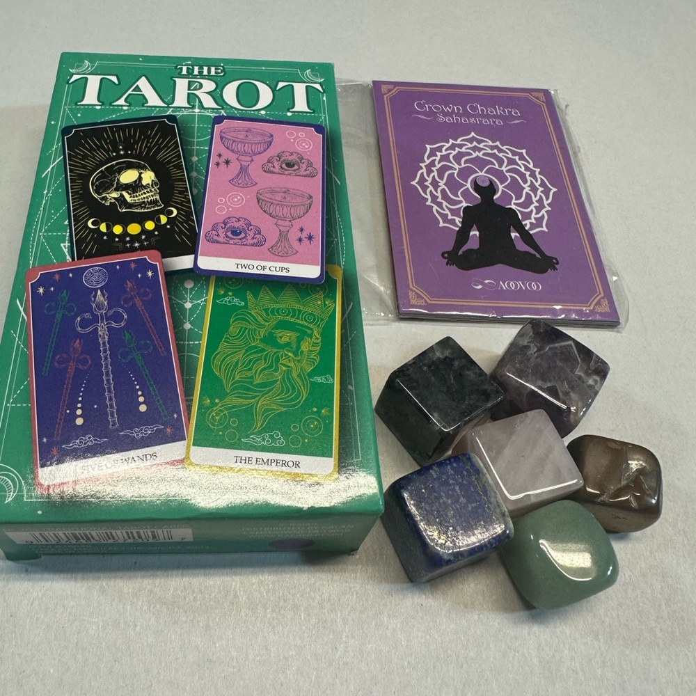Tarot Card Set with Chakra Balancing Stones